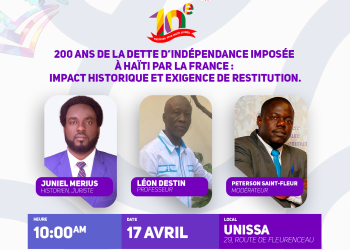 Conférence-Debat : 200 ans de la dette d’indépendance imposée à Haïti par la France : impact historique et exigence de restitution